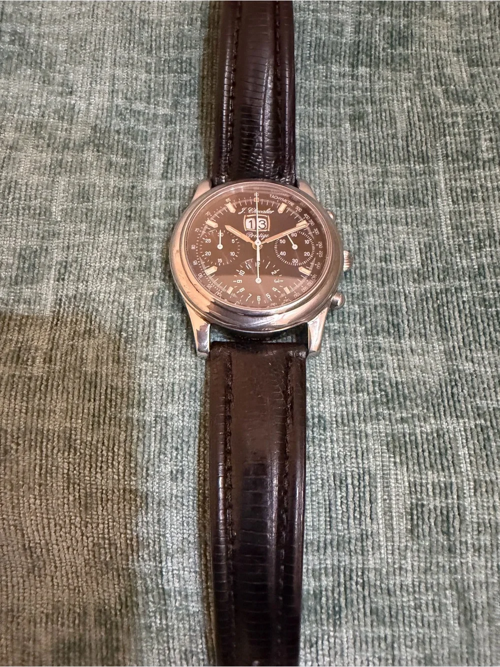 J. Chevalier Prestige Automatic Chronograph 49 Jewels Big Date Watch Ref 3278